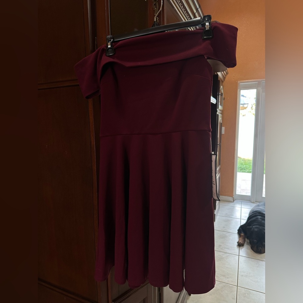 B Darlin off shoulder red dress